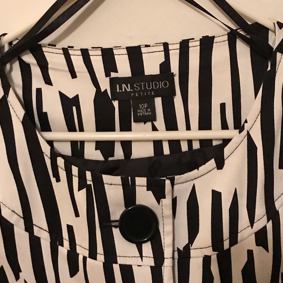 Vintage 80’s I.N. Studio crop top/jacket petite 10 - Picture 2 of 3